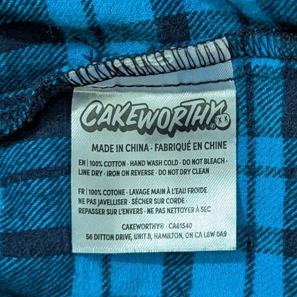 Cakeworthy Disney Star Wars The Force Blue Plaid Flannel Shirt 4XL - Picture 5 of 6